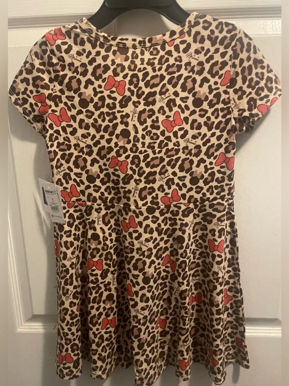 Disney Minnie Mouse Girls Size 8 Leopard Print Skater Dress NWT